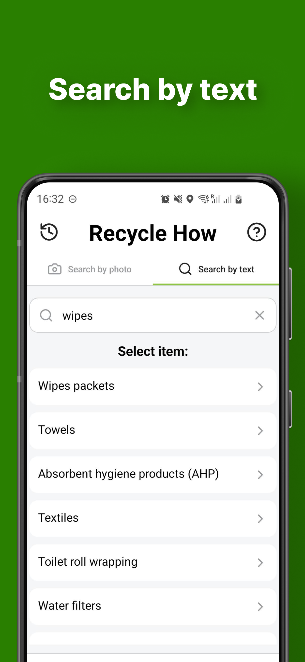 Search by text